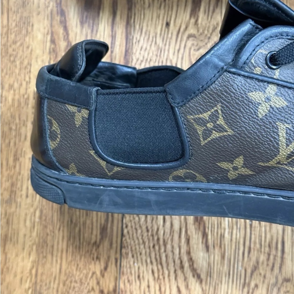 Louis Vuitton Calfskin Monogram Slalom Sneakers Brown Leather Men’s Size 9.5 - Picture 8 of 16